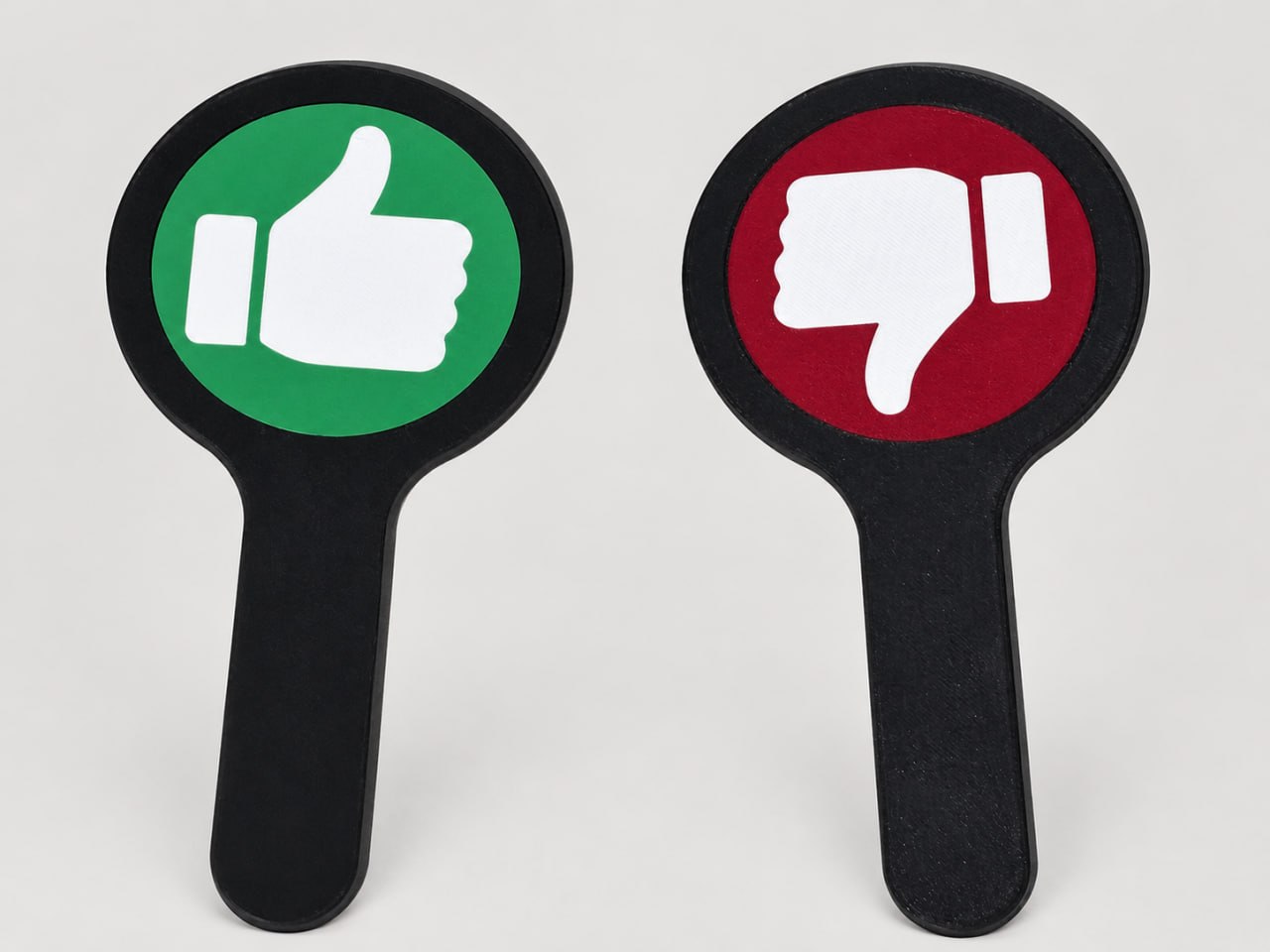 Thumbs Up and Thumbs Down Answer Paddle pair